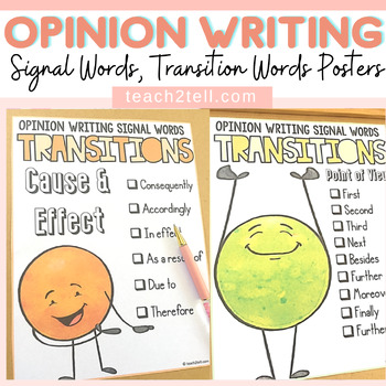 Preview of Opinion Writing Transition Words Persuasive Opinion Writing Anchor Charts