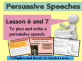 PERSUASIVE SPEECHES - GRADE 5 - Lesson  6 and 7  - HOT TASK