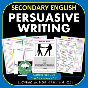 Preview of PERSUASIVE WRITING Unit SECONDARY ENGLISH Persuasive Language