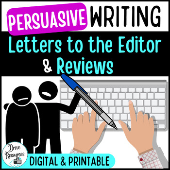 Preview of PERSUASIVE Writing - Letter to the Editor - Film, live event, film reviews