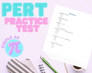 Preview of PERT Math Practice Test EDITABLE