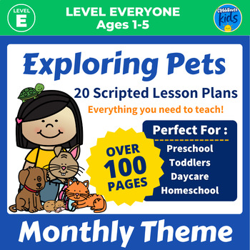 Preview of Pet Preschool Theme | Pet Activities for ages 1-5