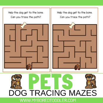 Dog Maze for Kids: A challenging Dog and fun maze for kids by solving mazes  (Paperback) 