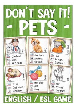 Pets In English, Guessing Game