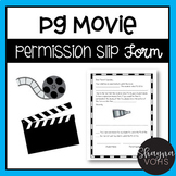 PG Movie Permission Slip Form