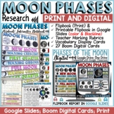 Moon Phases Flipbook Templates Print Digital Google Classroom