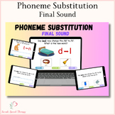 PHONEME SUBSTITUTION: Final Sound - Boom Cards™