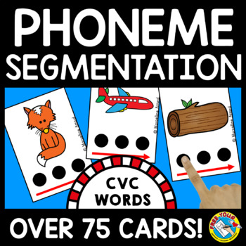 Preview of PHONEME SEGMENTATION ACTIVITIES PHONEMIC AWARENESS IN CVC WORDS FLASH CARDS