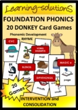 PHONICS - DIFFERENTIATE - DONKEY Card Games - 20 Game Bund