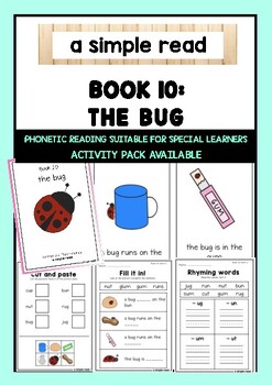 Preview of PHONETIC STORYBOOK & ACTIVITY 10: THE BUG [SUITABLE FOR SPECIAL LEARNERS]
