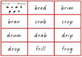 PHONIC WORD CARDS/LISTS for INITIAL CONSONANT BLENDS - br 