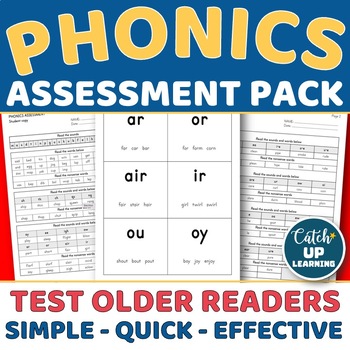 Preview of Phonics Reading Intervention Older Students Assessment Pack Dyslexia EFL ESL ELL