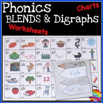 PHONICS Activities and Anchor Charts BLENDS and DIGRAPHS by Aussie Waves