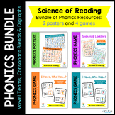 PHONICS BUNDLE of Posters and Games / Centers (Science of 