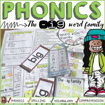 PHONICS: CVC SHORT VOWEL I: THE -IG WORD FAMILY: by Teach2Tell | TPT