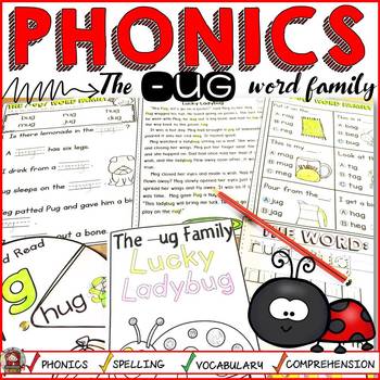 PHONICS: CVC SHORT VOWEL U: THE -UG WORD FAMILY by Teach To Tell