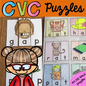 Preview of PHONICS: CVC WORD PUZZLES