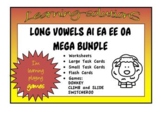 PHONICS - Long Vowels Bundle - Worksheets, Task & Flash Ca