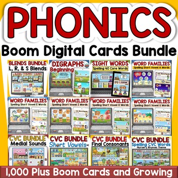 Preview of Phonics Boom Digital Cards | Mega Bundle