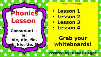 Preview of PHONICS POWER PACK 2: consonant - le