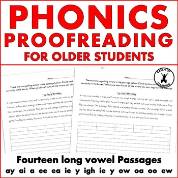 Preview of PHONICS PROOFREADING Older Struggling Readers EFL ESL ELL Dyslexia