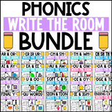 PHONICS Write the Room BUNDLE: Vowel Teams, Digraphs, Diph