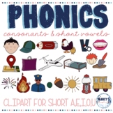 PHONICS clipart consonants & short vowel sounds, phonics r