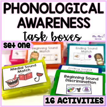 Preview of PHONOLOGICAL AWARENESS Task Boxes {set one} Science of Reading