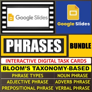 Preview of PHRASES NOMINAL VERBAL ADJECTIVAL ADVERBIAL PREPOSITIONAL - GOOGLE SLIDES BUNDLE