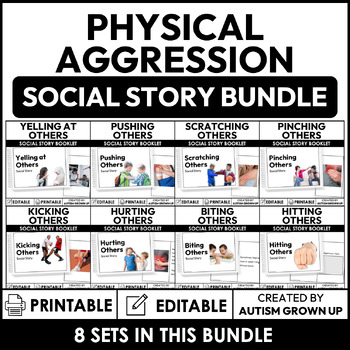 Preview of Physical Aggression Social Story Bundle | Autism + Special Education