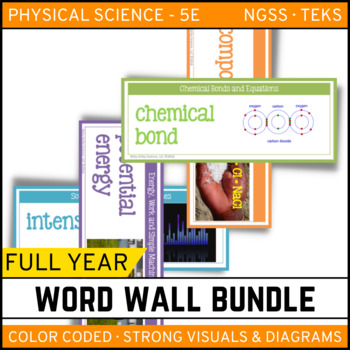 Preview of PHYSICAL SCIENCE Word Wall - 240+ vocab