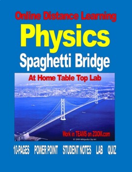 Preview of SPAGHETTI BRIDGE fun lab for PHYSICS