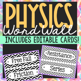 PHYSICS Vocabulary Posters | Word Wall Terms | Science Tes