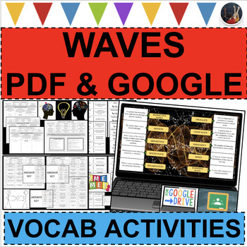 Preview of WAVES in PHYSICAL SCIENCE Glossary Vocabulary Terms Activities (PDF & DIGITAL)