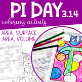 PI DAY Coloring Activity Area & Circumference of Circles, 