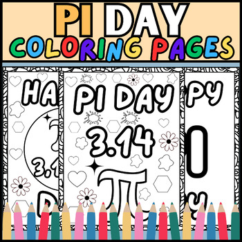 Preview of PI DAY Day Coloring Pages | PI DAY Day Coloring Book |  Print & Digital activity