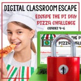 PI Day Digital Escape Room Math | Pizza Challenge Grades 4-6