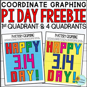 Preview of PI Day Mystery Graphing Math Activity Freebie | Coordinate Graphing
