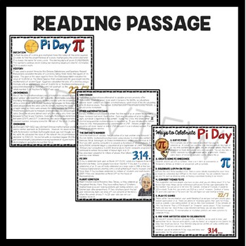 History Of Pi Day Reading Prehension Worksheet March