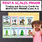 PIANO Penta Scale Activity Cards A to G MINOR