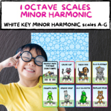 PIANO SCALES 1 OCTAVE Harmonic Minor Activity Cards