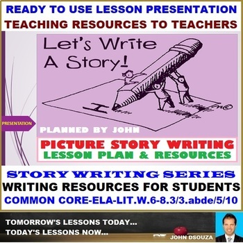 Preview of PICTURE PERCEPTION STORY WRITING LESSON PRESENTATION