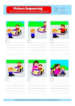 PICTURE SEQUENCING, DANGEROUS SITUATION, 6 pictures, sequence, ABA, ESL ...