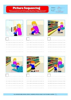 PICTURE SEQUENCING, DANGEROUS SITUATION, 6 pictures, sequence, ABA, ESL ...