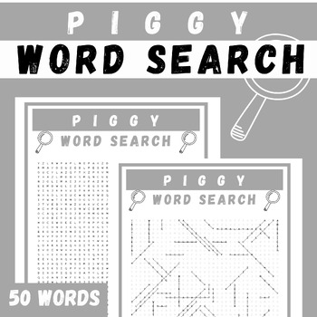 PIGGY WORD SEARCH PUZZLE WORKSHEETES ACTIVITIES FOR KIDS TPT