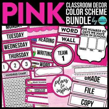 Preview of Pink Theme Classroom Decor