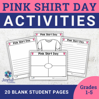 Preview of PINK SHIRT DAY | Response Pages for Any Writing Prompt