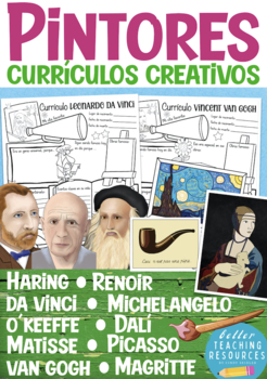 Preview of PINTORES FAMOSOS currículos creativos Spanish ARTS / culture / history Bundle