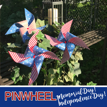 Preview of PINWHEEL - 4th of July / Memorial Day- DIY Patriotic Weekend! - Instant Download