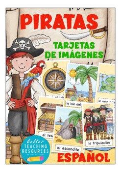 Preview of PIRATAS (cuentos) tarjetas de vocabulario Spanish / Español (flash cards) pirate